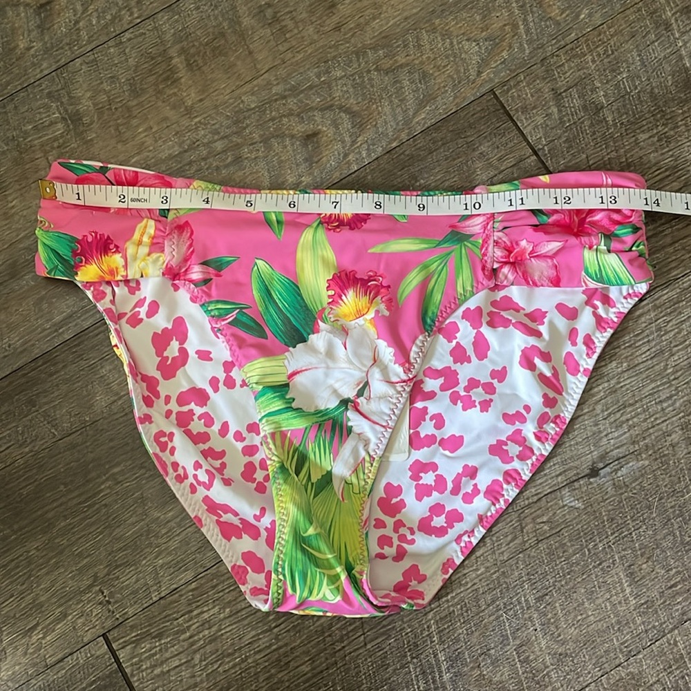 NWT Tommy Bahama Floral & Cheetah Print Reversible Bikini Bottoms - Picture 5 of 5